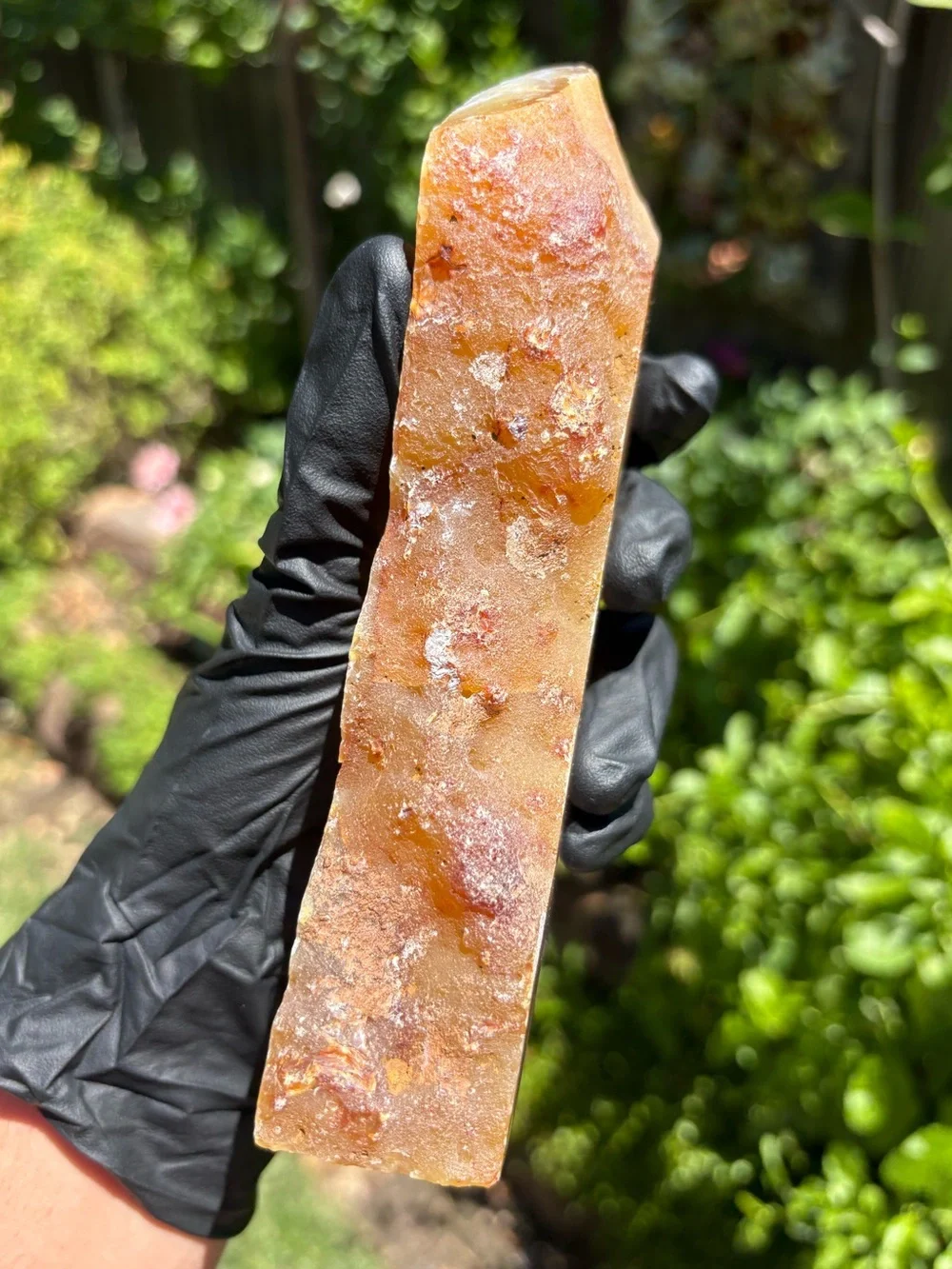 1.48 Pounds - Druzy Quartz x Chalcedony Large Crystal Tower with Imperfections